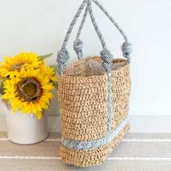 Elena Handbags Beach Straw Woven Tote Bag