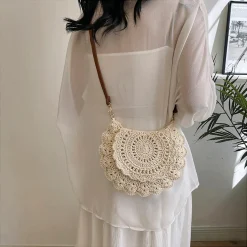 Elena Handbags Boho Crochet Crossbody Bag