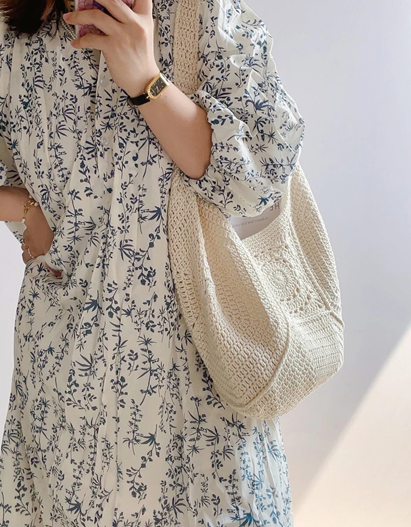 Elena Handbags Boho Crochet Shoulder Bag