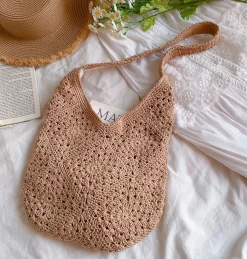 Elena Handbags Boho Crochet Shoulder Bag