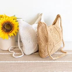 Elena Handbags Boho Crochet Crossbody Bag