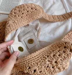 Elena Handbags Boho Crochet Shoulder Bag