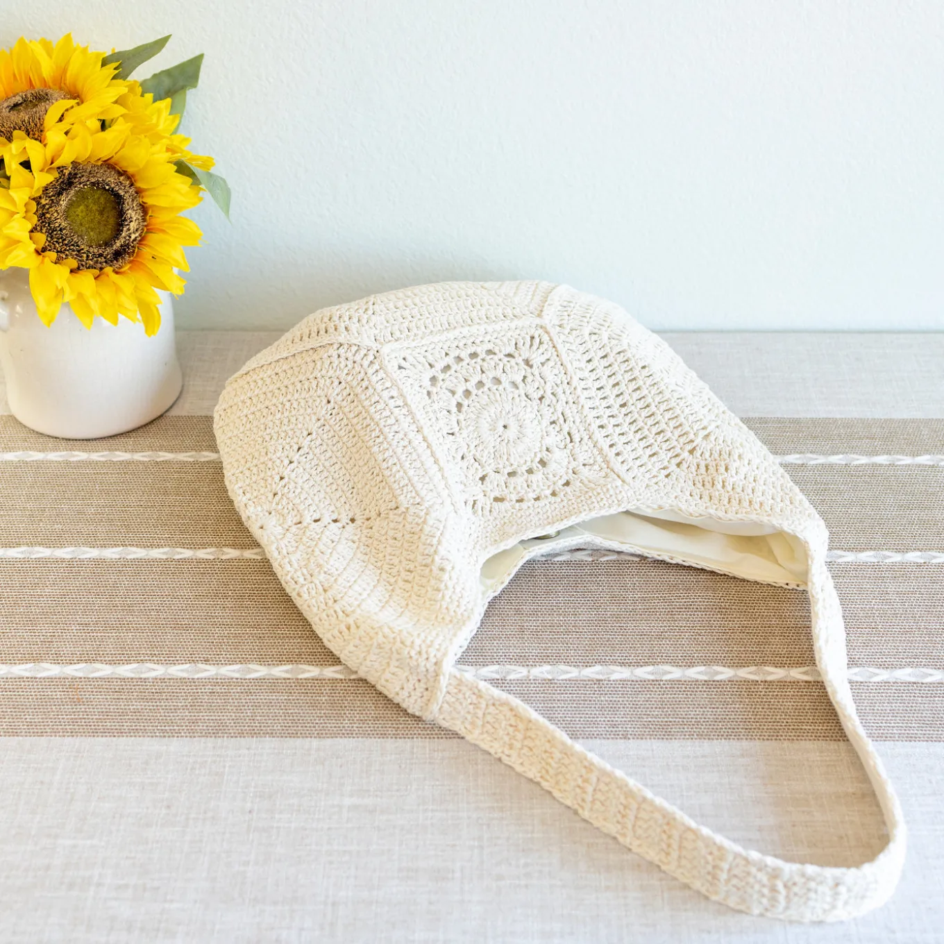 Elena Handbags Boho Crochet Shoulder Bag