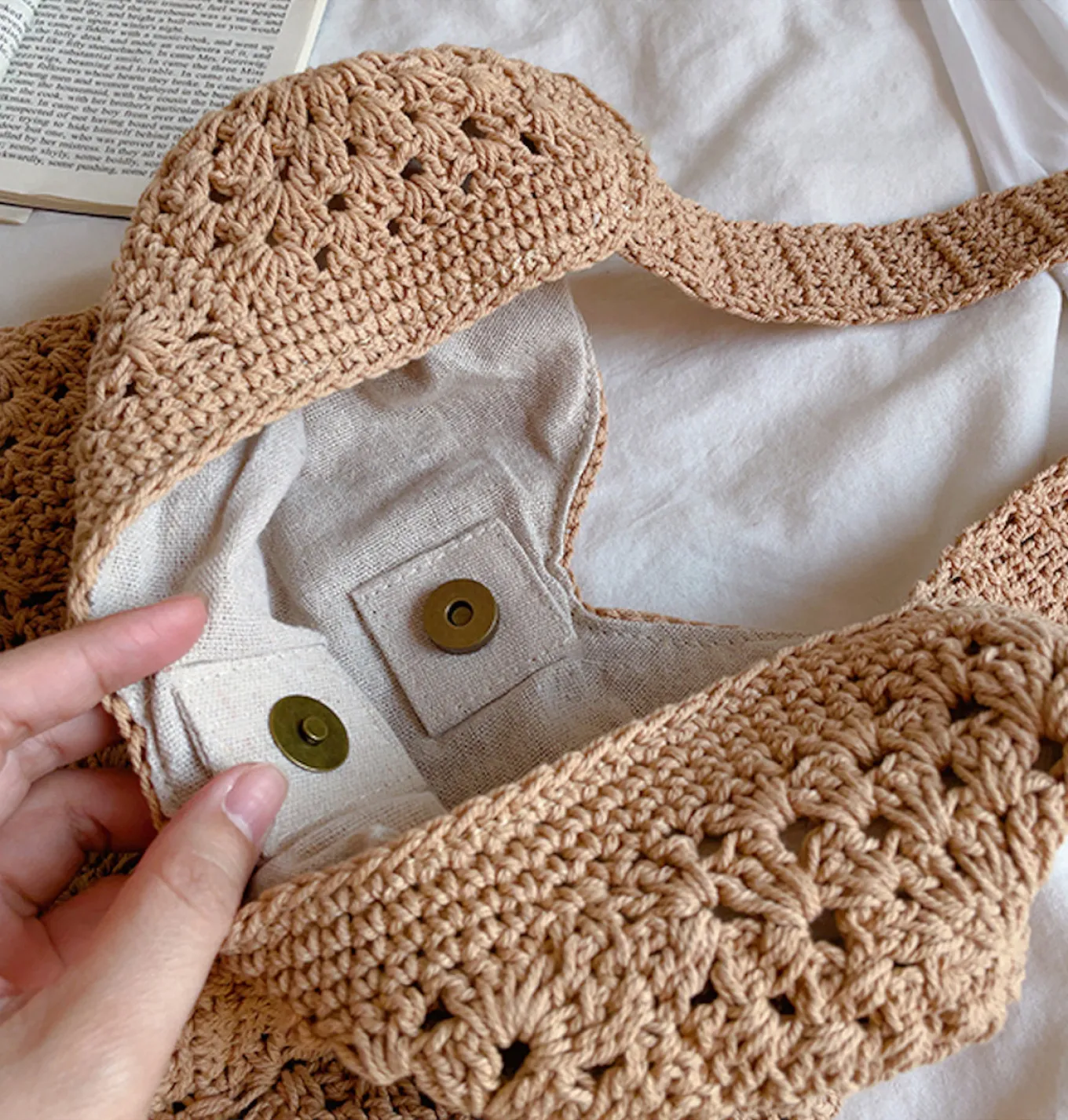Elena Handbags Boho Crochet Shoulder Bag