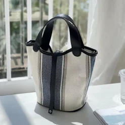 Elena Handbags Canvas Bucket Purse