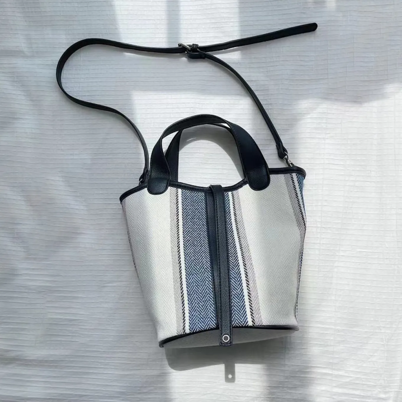 Elena Handbags Canvas Bucket Purse
