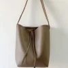 Elena Handbags Chic Leather Bucket Bag