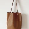 Elena Handbags Chic Leather Bucket Bag