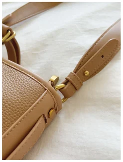 Elena Handbags Chic Leather Bucket Bag