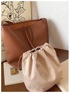 Elena Handbags Chic Leather Bucket Bag