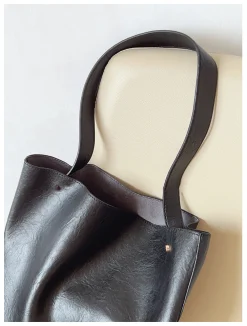 Elena Handbags Chic Leather Bucket Bag