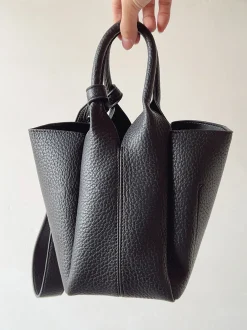 Elena Handbags Chic Leather Bucket Bag