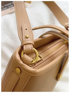 Elena Handbags Chic Leather Bucket Bag