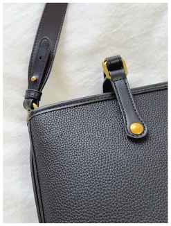 Elena Handbags Chic Leather Bucket Bag