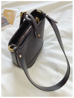 Elena Handbags Chic Leather Bucket Bag