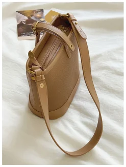 Elena Handbags Chic Leather Bucket Bag