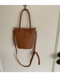 Elena Handbags Chic Leather Bucket Bag