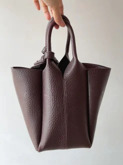 Elena Handbags Chic Leather Bucket Bag