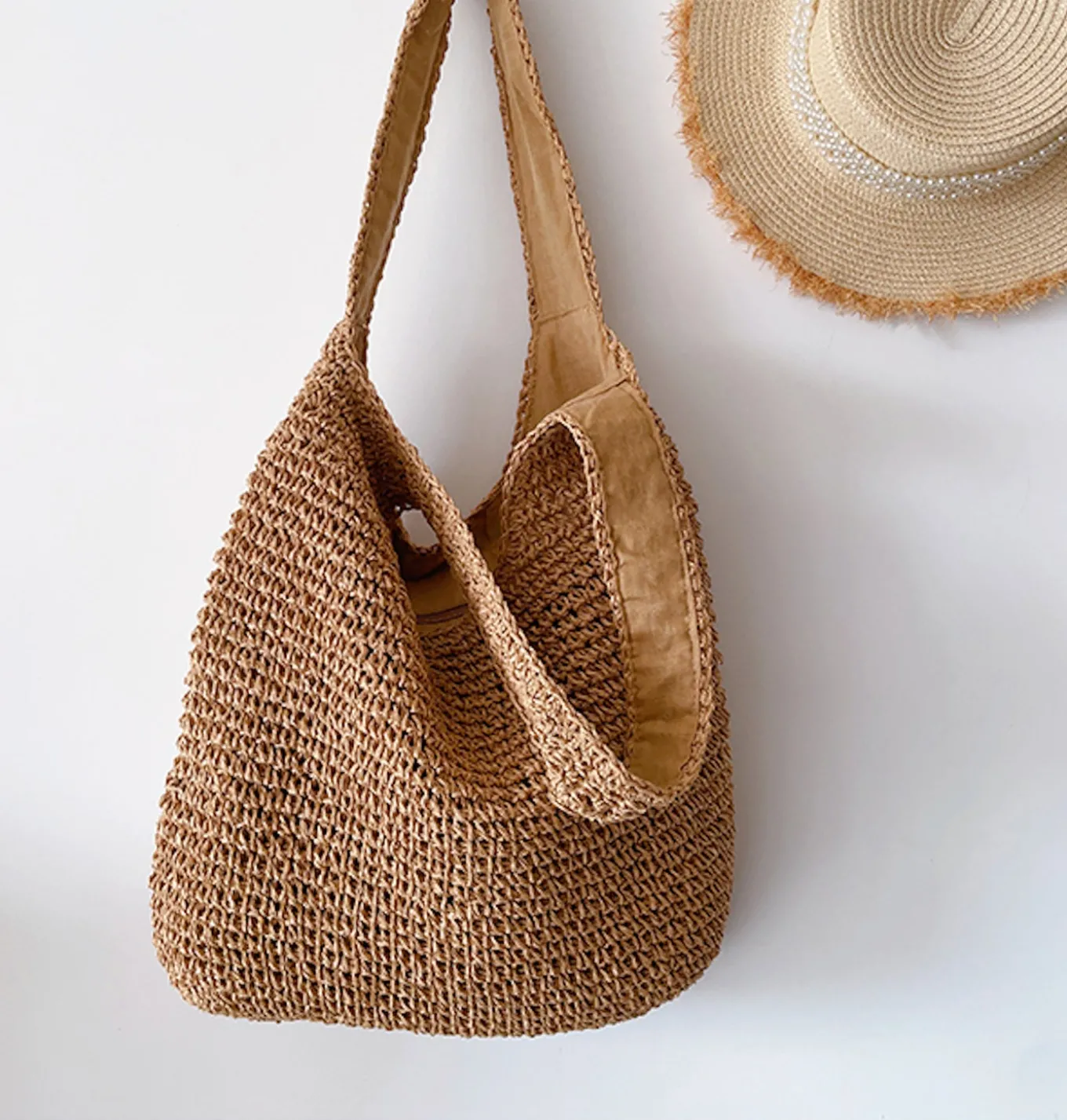 Elena Handbags Chic Straw Woven Bag