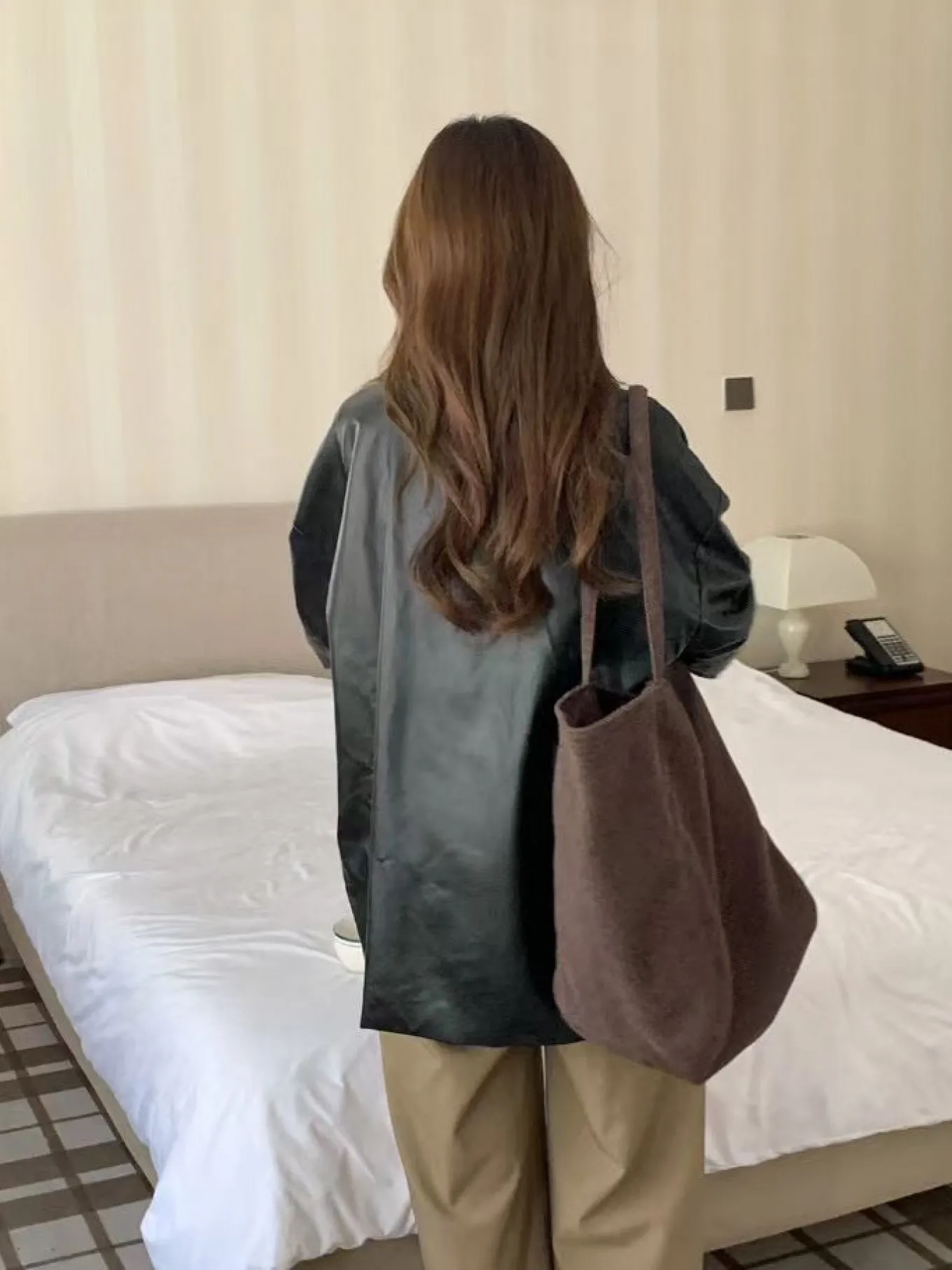 Elena Handbags Corduroy Shoulder Bag