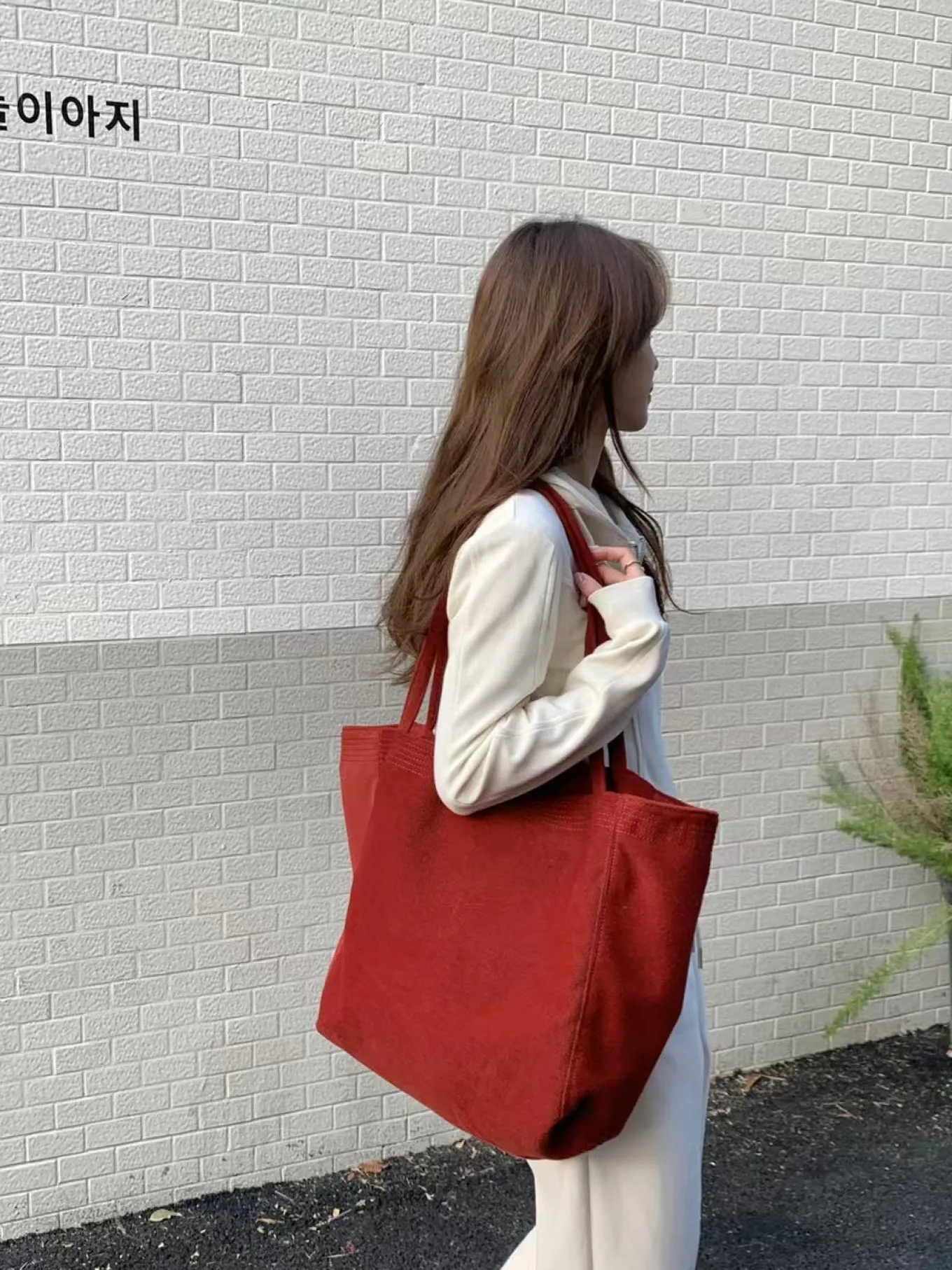 Elena Handbags Corduroy Shoulder Bag