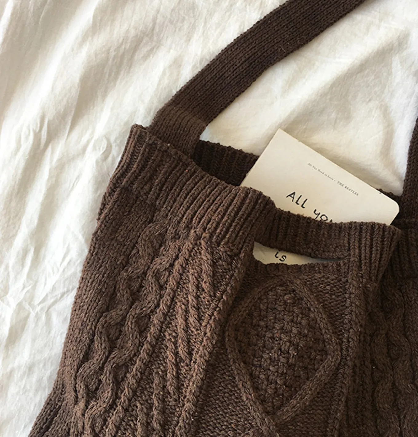 Elena Handbags Cotton Knitted Sweater Bag