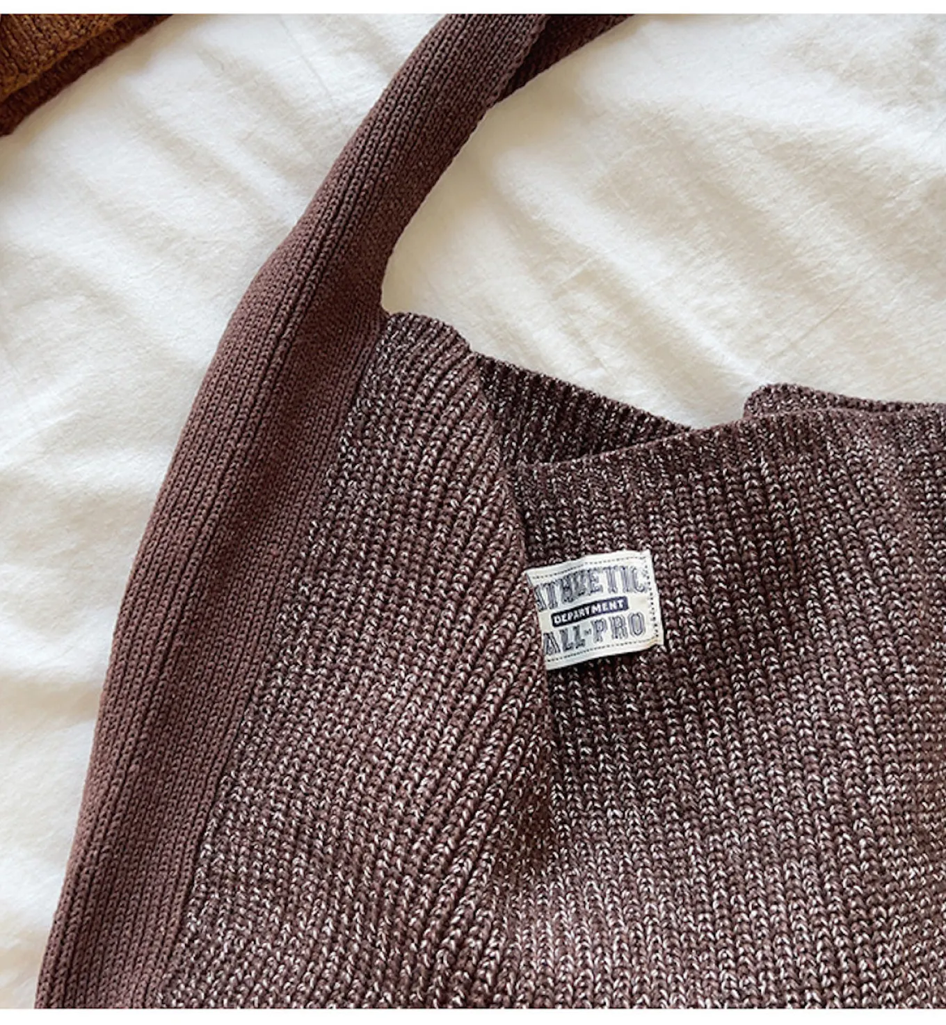 Elena Handbags Cotton Knit Shoulder Bag
