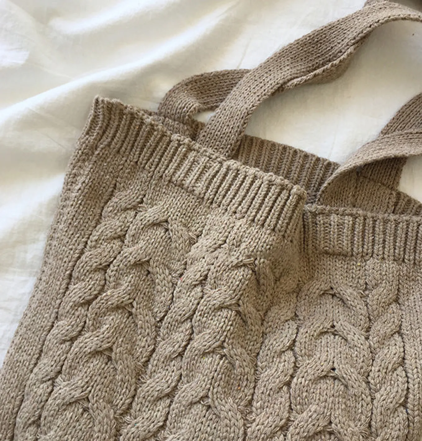 Elena Handbags Cotton Knitted Shoulder Bag