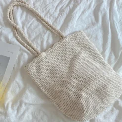 Elena Handbags Cotton Woven Shoulder Bag