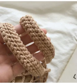 Elena Handbags Crochet Bag with Fishnet Design