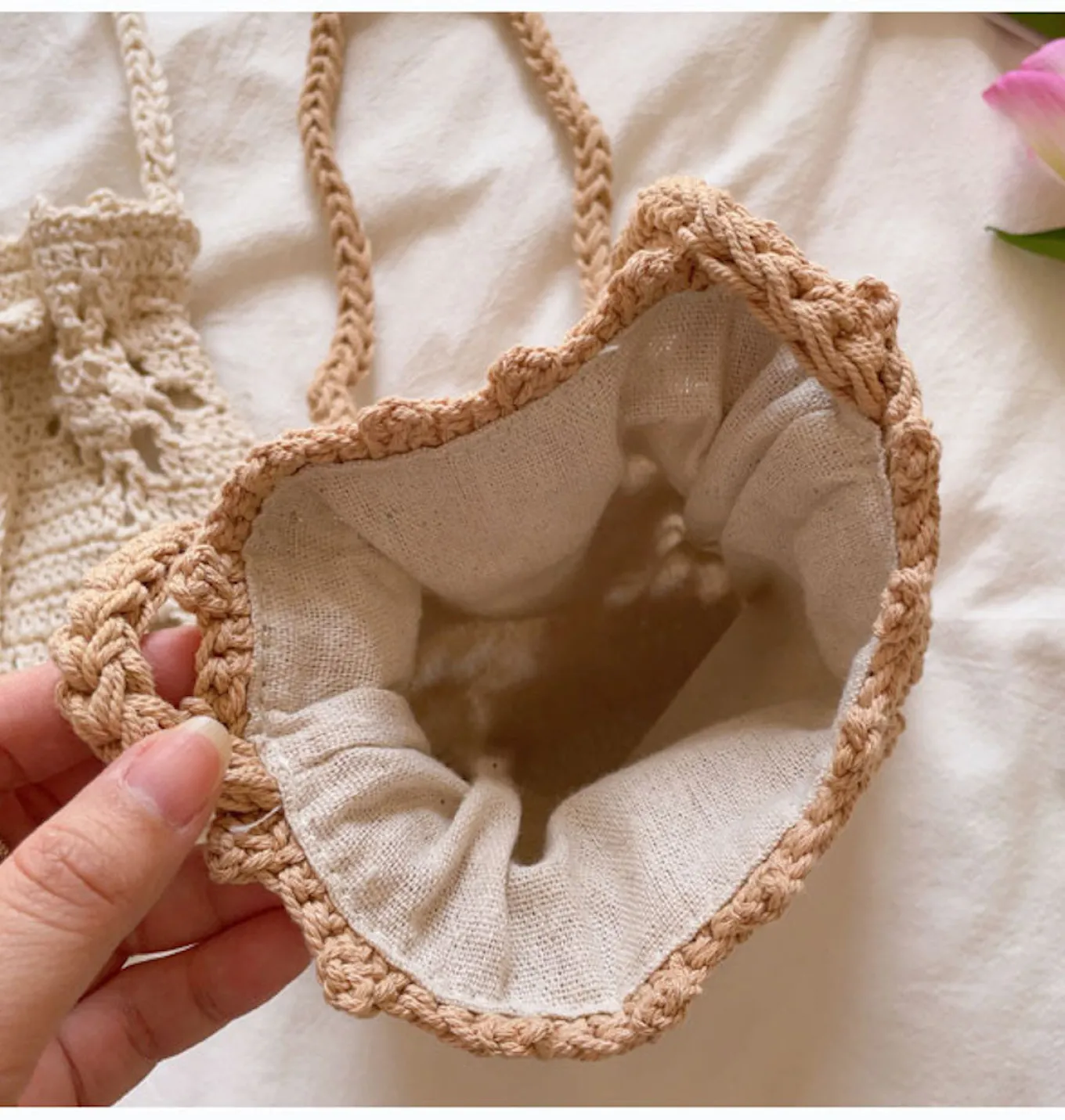 Elena Handbags Crochet Floral Crossbody Bag