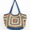 Elena Handbags Crochet Granny Square Shoulder Bag