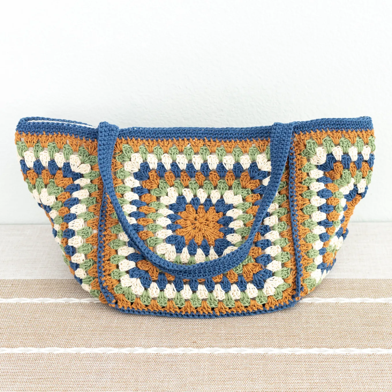 Elena Handbags Crochet Granny Square Shoulder Bag