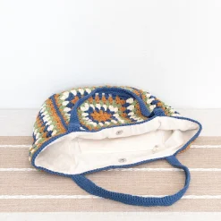 Elena Handbags Crochet Granny Square Shoulder Bag