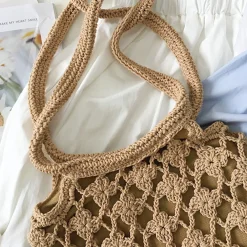 Elena Handbags Crochet Shoulder Bag