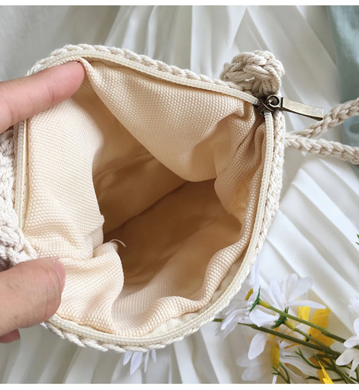 Elena Handbags Crochet Shoulder Crossbody Bag