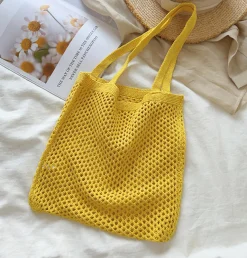 Elena Handbags Everyday Cotton Knit Shoulder Bag