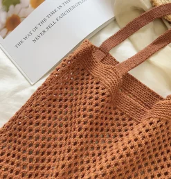 Elena Handbags Everyday Cotton Knit Shoulder Bag