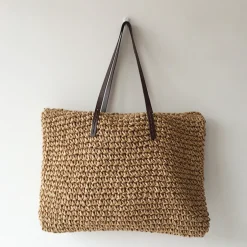 Elena Handbags Everyday Large Straw Woven Summer Bag