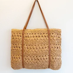 Elena Handbags Everyday Large Straw Woven Summer Bag