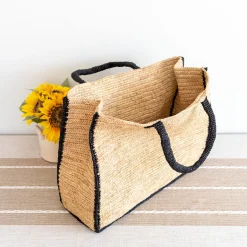 Elena Handbags Extra Large Soft Raffia Woven Summer Straw Tote