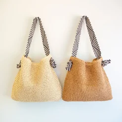 Elena Handbags Fashion Straw Shoulder Bag