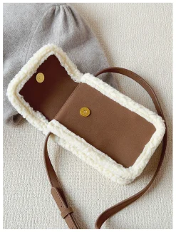 Elena Handbags Faux Furry Crossbody Bag