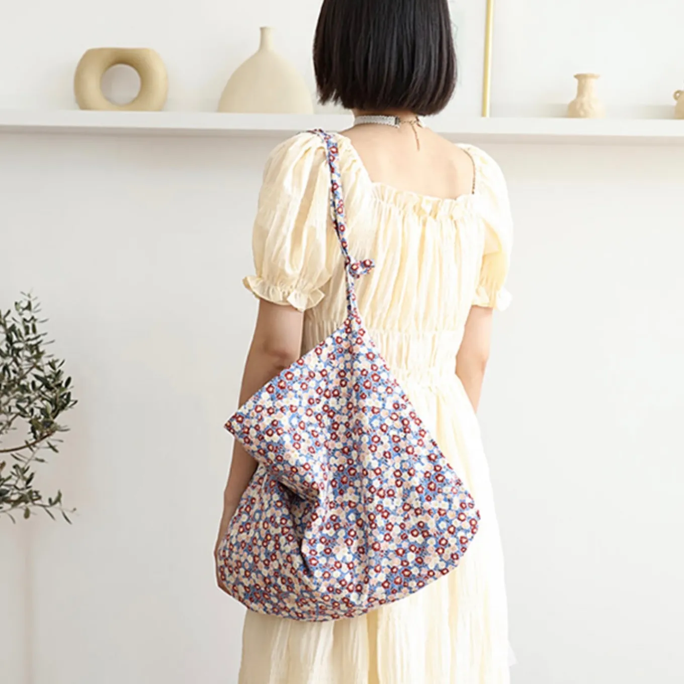 Elena Handbags Floral Canvas Shoulder Bag