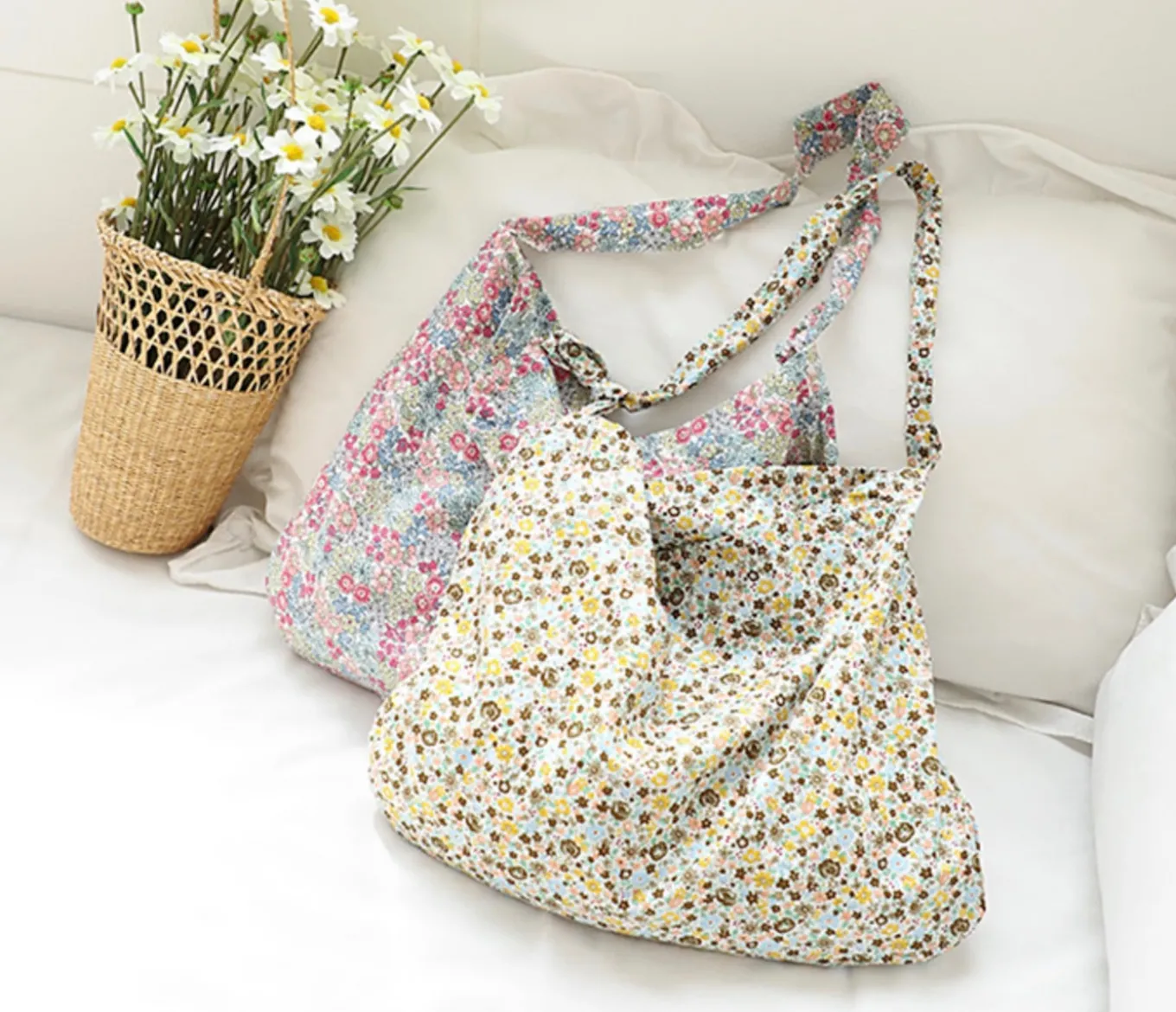 Elena Handbags Floral Canvas Shoulder Bag