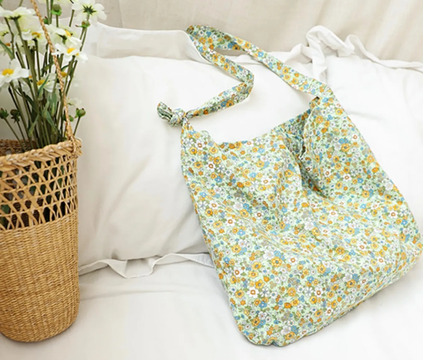 Elena Handbags Floral Canvas Shoulder Bag