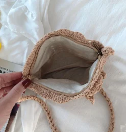Elena Handbags Floral Crochet Mini Purse