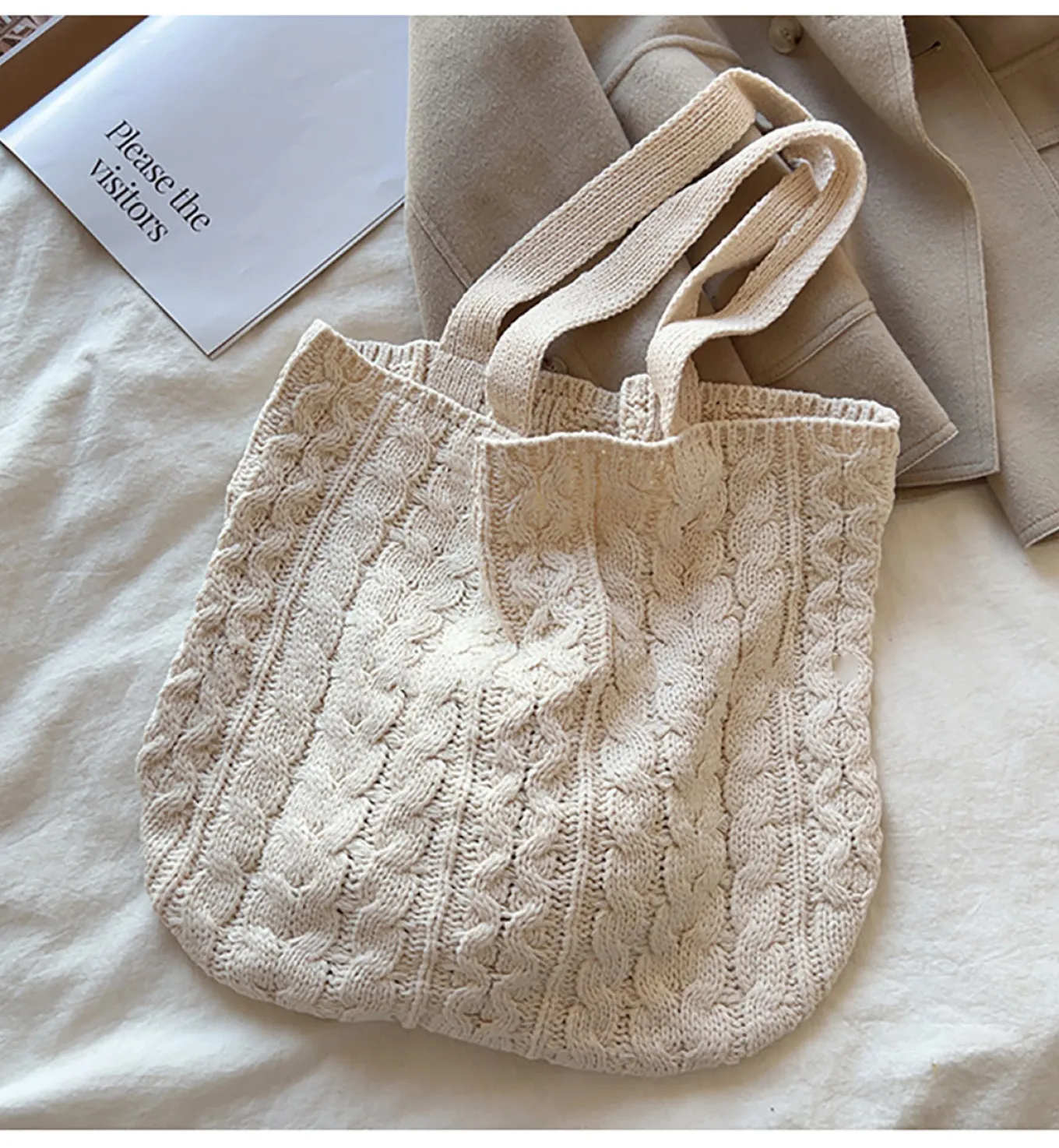Elena Handbags Hand Knit Tote Bag