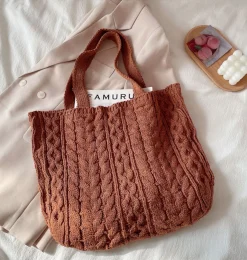 Elena Handbags Hand Knit Tote Bag