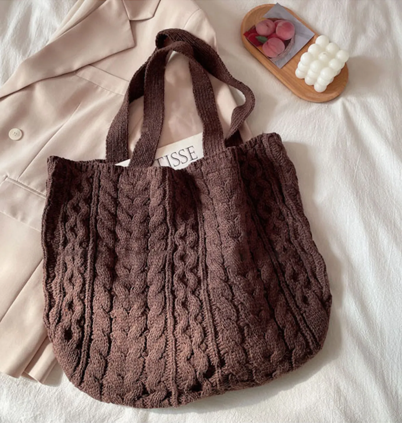 Elena Handbags Hand Knit Tote Bag